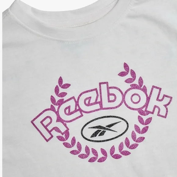 NWT 3pc Tracksuit Girls Pink/Black/White Reebok size 8/10 - Picture 3 of 5